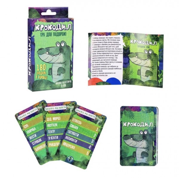 Настільна гра Strateg «Крокодил» українською мовою (30557)