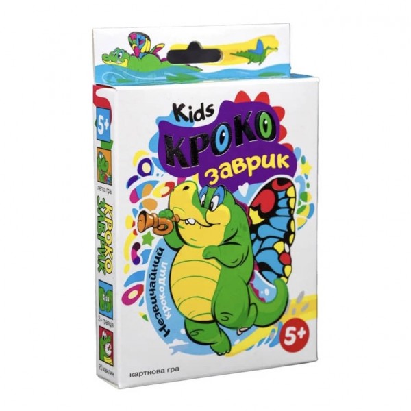 Карткова гра Strateg «Крокозаврик», розважальна, українською мовою (30969)