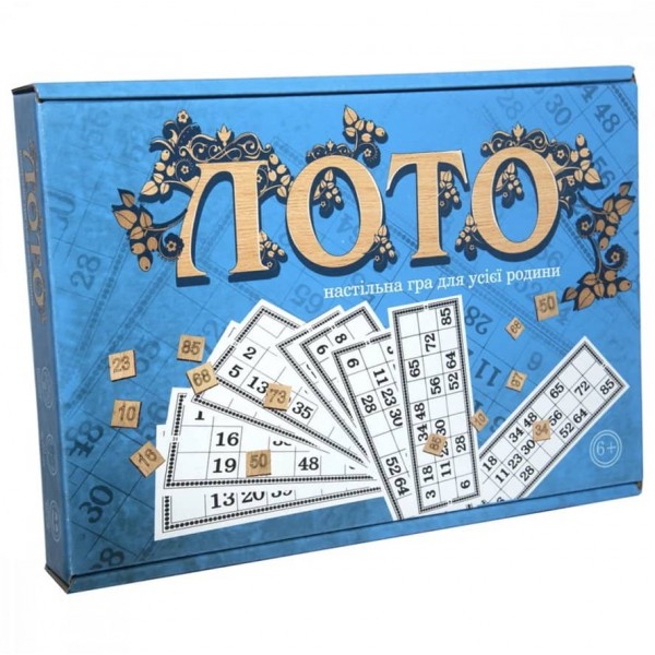 Настільна гра Strateg «Лото з дерев'яними фішками» українською мовою (30662)