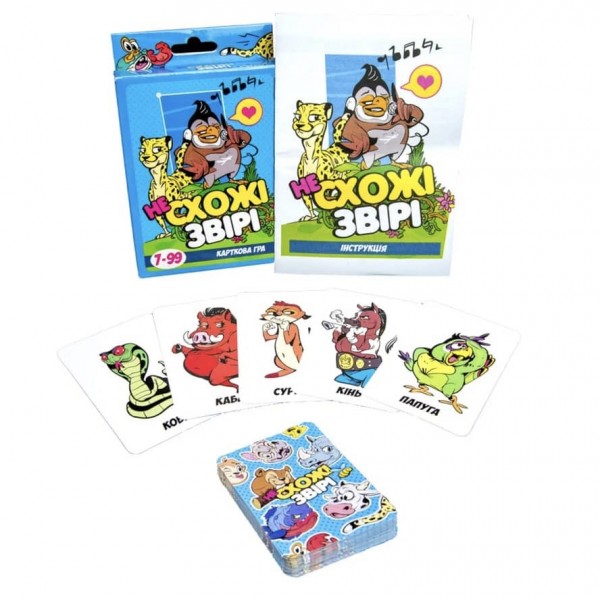 Настільна гра Strateg «Несхожі звірі» українською мовою (30223)