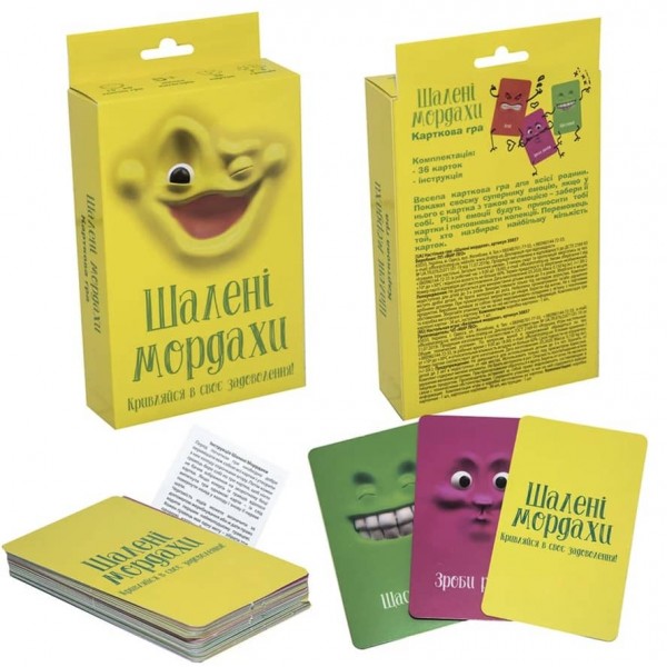 Настільна гра Strateg «Шаленi мордахи» українською мовою (30857)