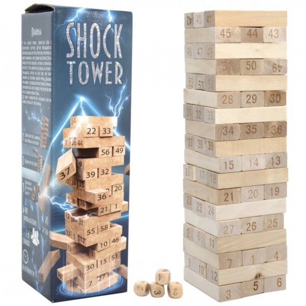 Настільна гра Strateg «Shock Tower (Шок Товер)», дженга (30858)