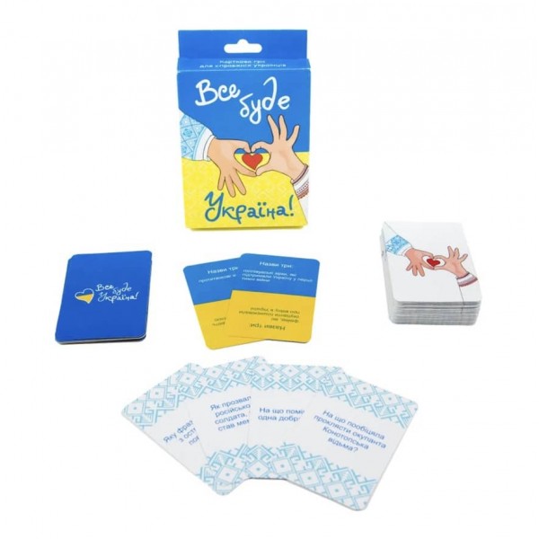 Настільна гра Strateg «Все буде Україна», розважальна пізнавальна карткова гра українською мовою (30370)