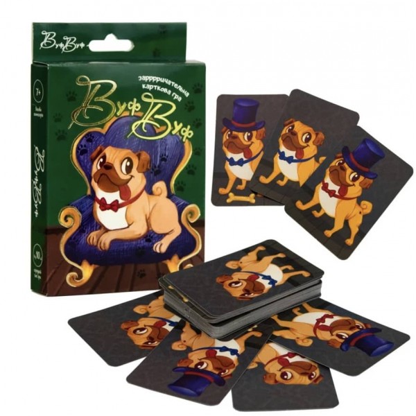 Карткова гра Strateg «Вуф Вуф» українською мовою (30955)