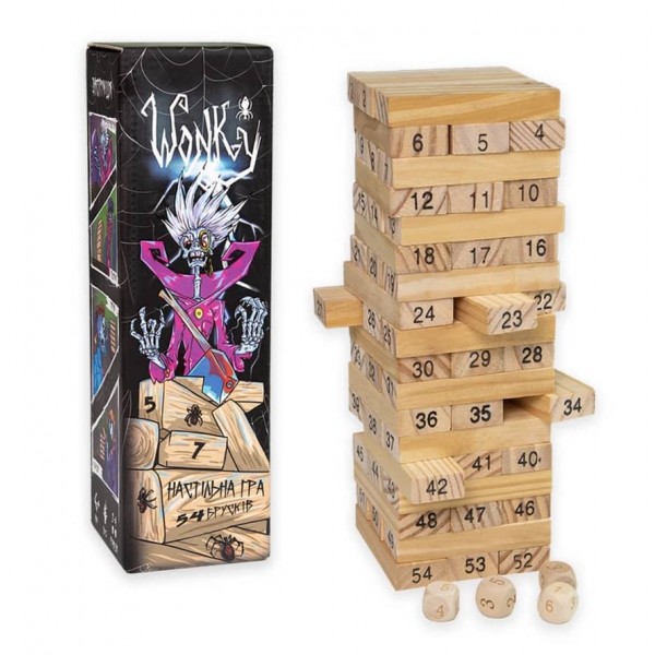 Настільна гра Strateg «Wonky», джанга, українською мовою (30358)