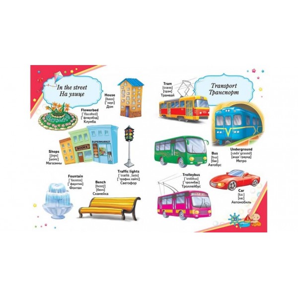 Словник у картинках для малюків. 35 тем. English