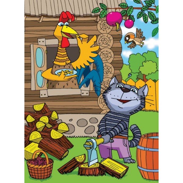 Шкільна бібліотека. Лисичка, Котик і Півник. Казки. Поезії (українською мовою)