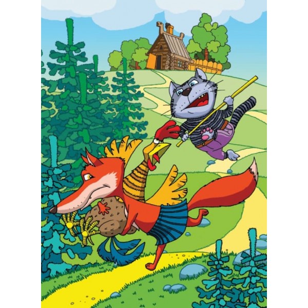 Шкільна бібліотека. Лисичка, Котик і Півник. Казки. Поезії (українською мовою)