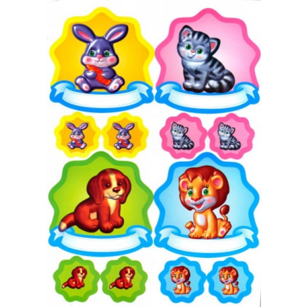 Малюнки-самоклейки. Зелена (32 наклейки) (українською мовою)