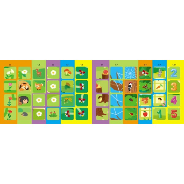 Учуся з наліпками. Лабіринти в лісі (українською мовою)