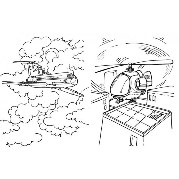 Велика книга розмальовок. Транспорт (українською мовою)