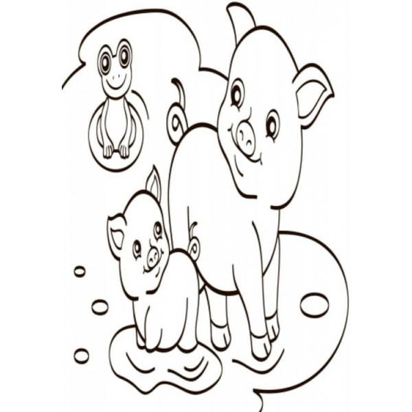 Водна розмальовка. Свійські тварини (українською мовою)