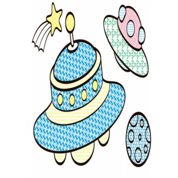 Водна розмальовка. Літаки, космос (українською мовою)