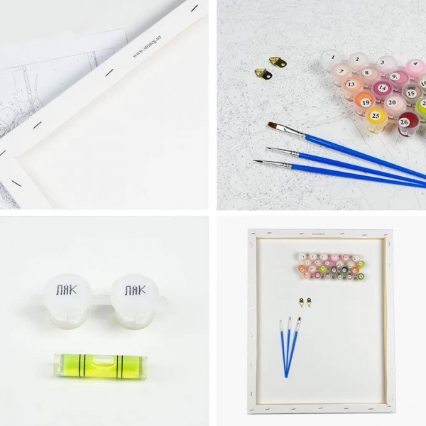 Картина за номерами Strateg ПРЕМІУМ Сова розміром 30х30 см, ES221