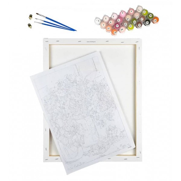 Картина за номерами Strateg ПРЕМІУМ Сова розміром 30х30 см, ES221