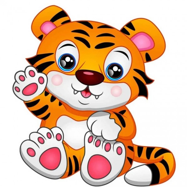 Картина за номерами Strateg ПРЕМІУМ Тигриня з лаком та з рівнем розміром 30х30 см, ES196