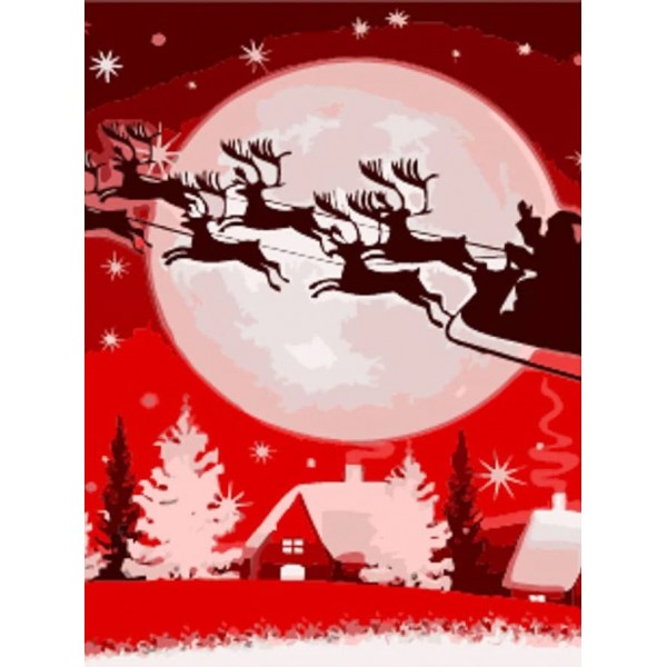 Картина за номерами Strateg ПРЕМІУМ Олені розміром 40х30 см, SS6831