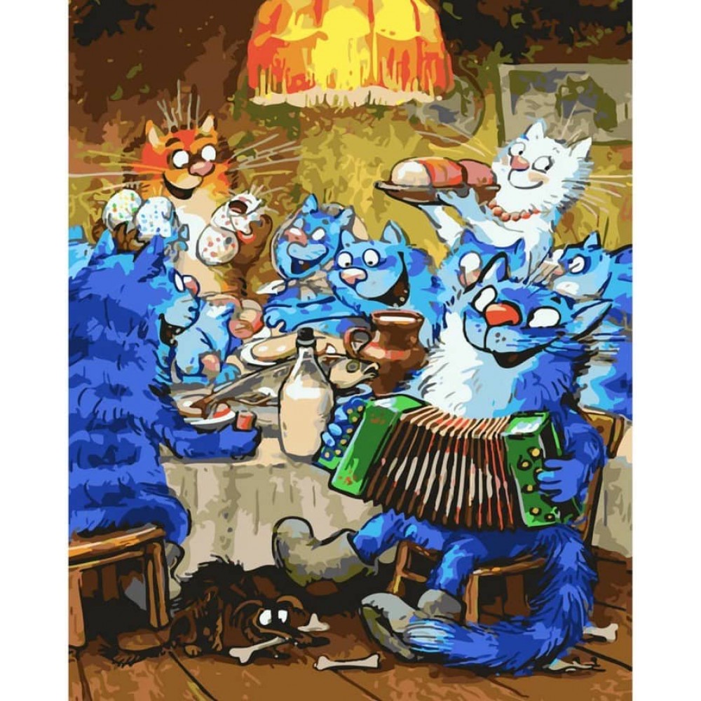 Картина за номерами Strateg ПРЕМІУМ Розгуляй! з лаком розміром 50х40см, SY6364