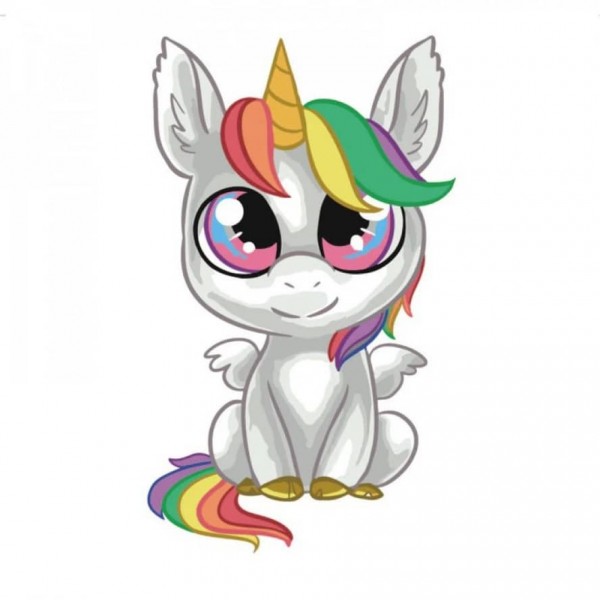 Картина за номерами Strateg ПРЕМІУМ Маленький поні з лаком розміром 30х30см, ES007