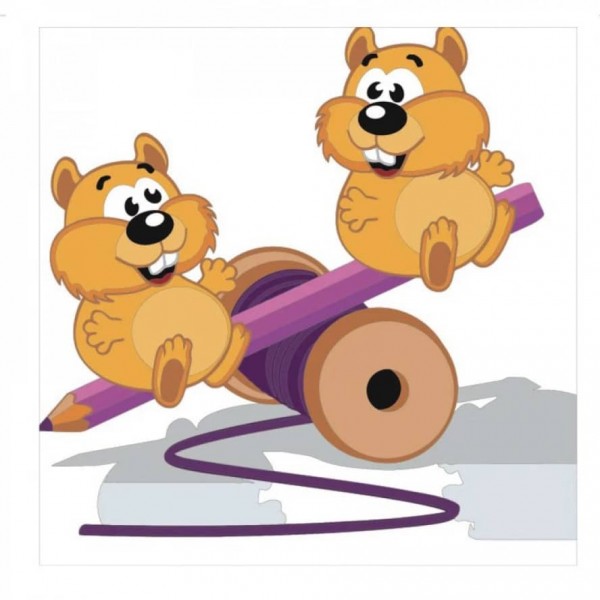 Картина за номерами Strateg ПРЕМІУМ Грайливі бурундучки з лаком розміром 30х30см, ES029