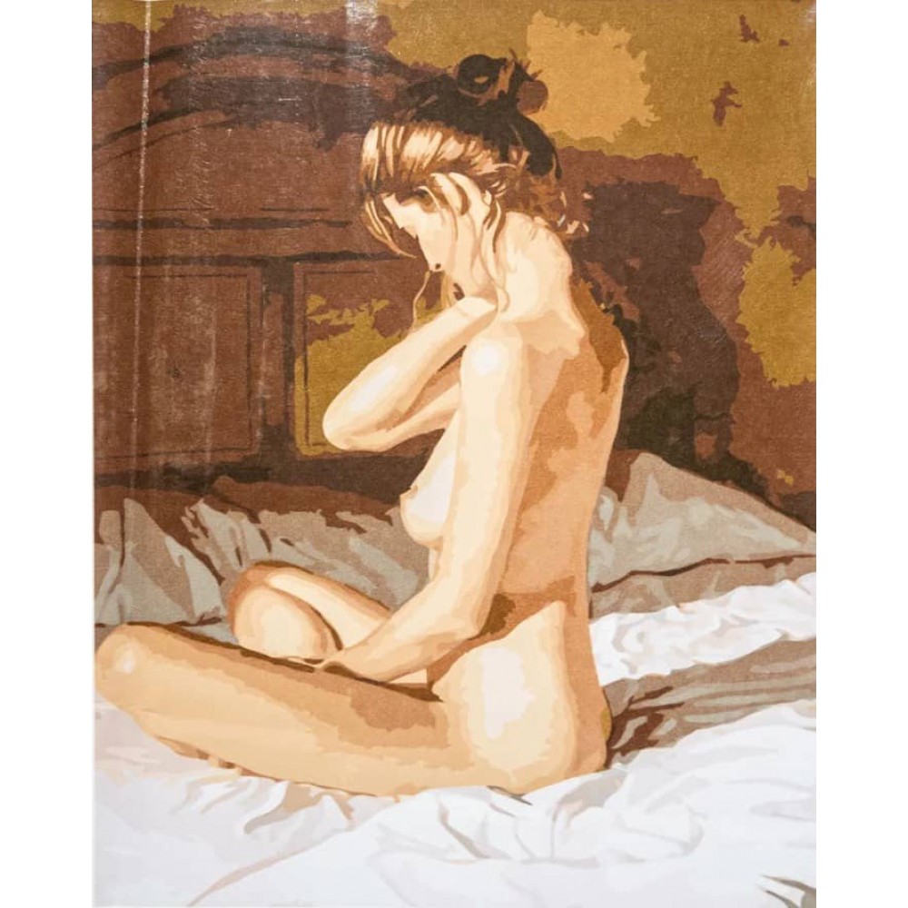 Картина за номерами Strateg ПРЕМІУМ Тіло у променях з лаком розміром 50х40см, VA-3102