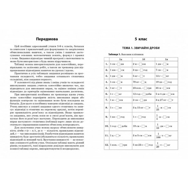 3000 вправ та завдань. Математика 5-6 клас. Дроби