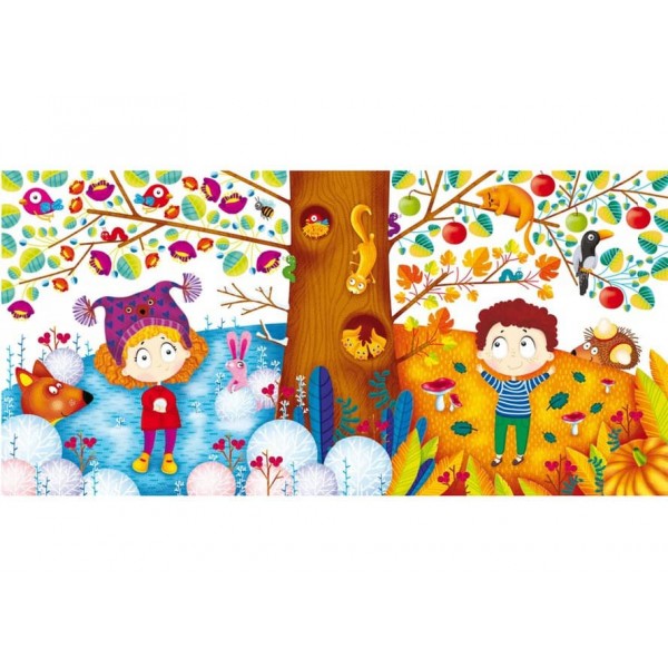 Багаторазовi водяні розмальовки. Пори року (українською мовою)