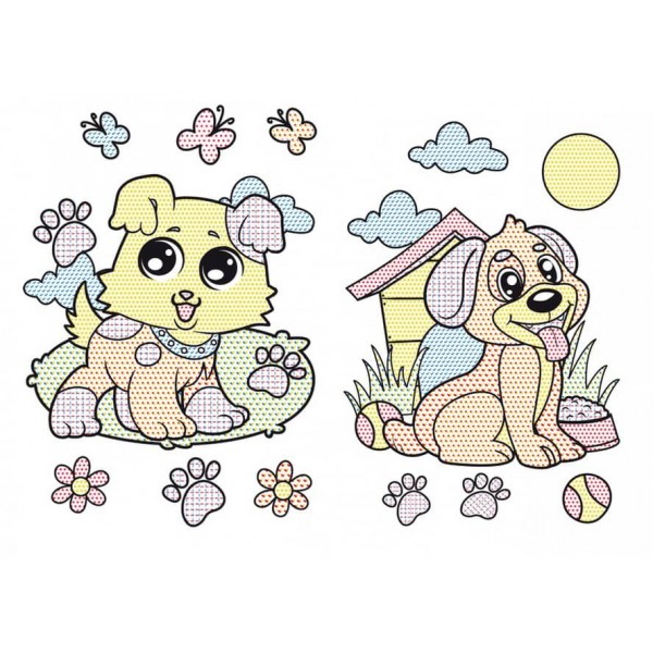 Великі водяні розмальовки. Цуценята