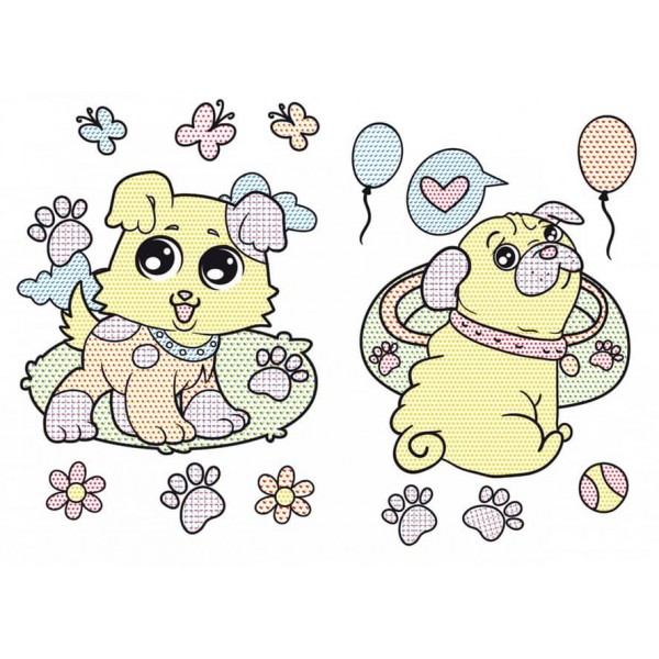 Великі водяні розмальовки. Цуценята