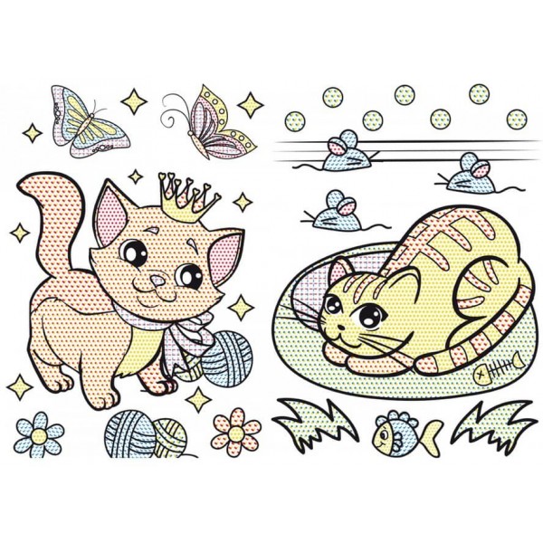 Великі водяні розмальовки. Кошенята