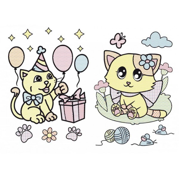 Великі водяні розмальовки. Кошенята