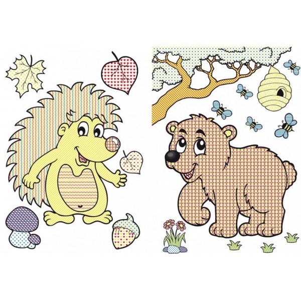 Великі водяні розмальовки. Лісові тварини