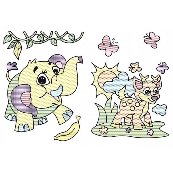 Великі водяні розмальовки. Малята тварин