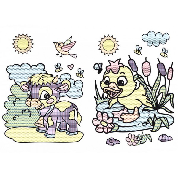 Великі водяні розмальовки. Малята тварин