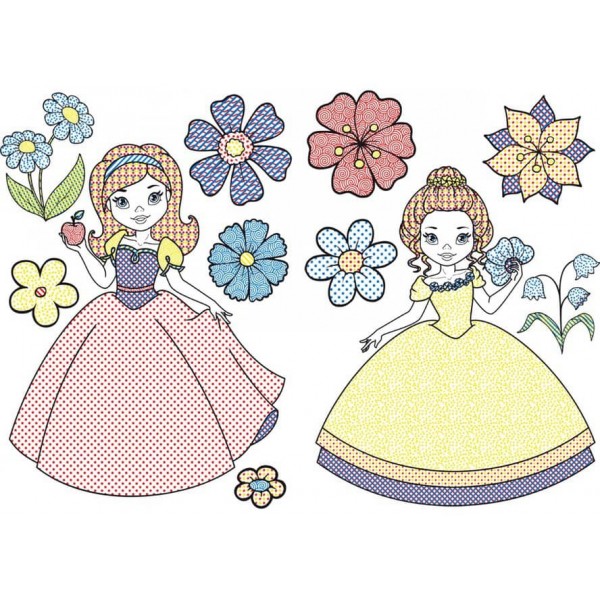 Великі водяні розмальовки. Подружки принцеси