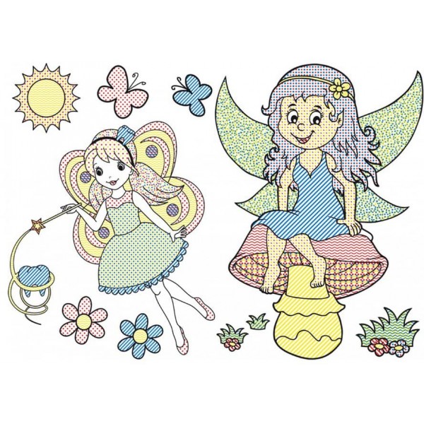 Великі водяні розмальовки. Подружки феї