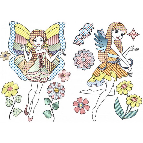 Великі водяні розмальовки. Подружки феї