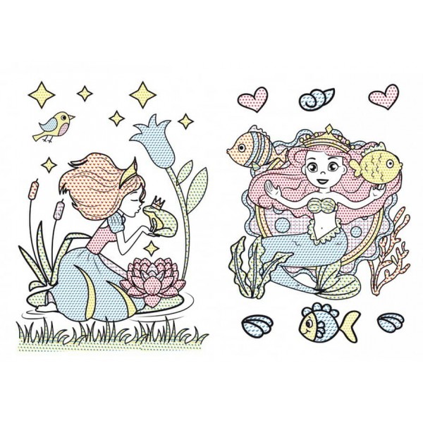 Великі водяні розмальовки. Принцеси