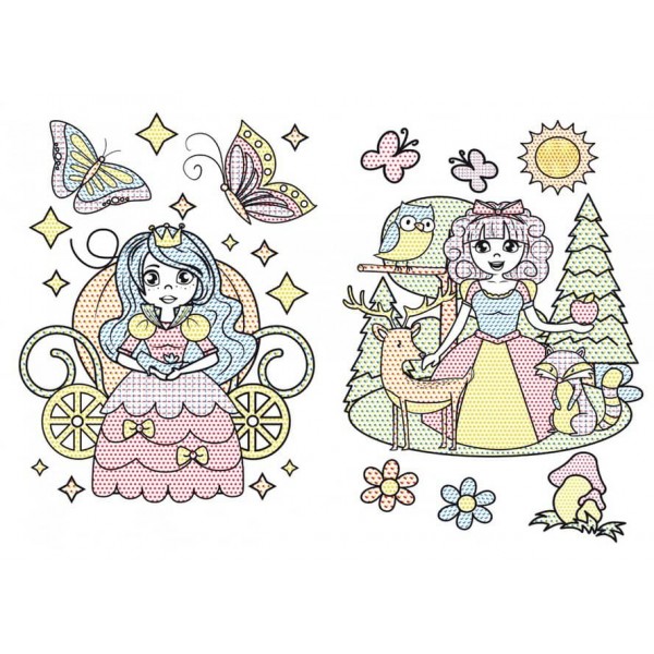 Великі водяні розмальовки. Принцеси