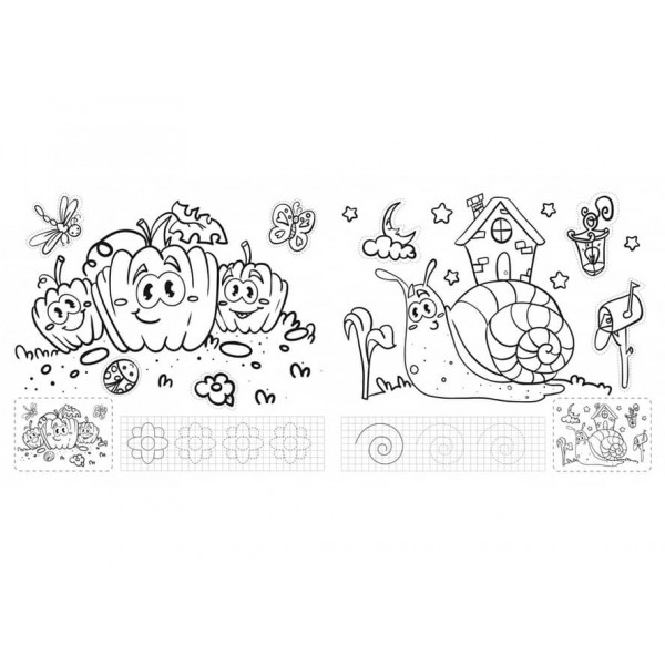 Чудо-розмальовки. 36 наліпок. Веселі прописи. Розвиваючі завдання. Пташка (російською мовою)