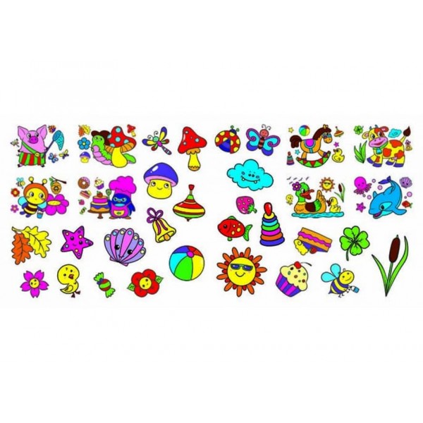 Чудо-розмальовки. 33 наліпки. Веселі прописи. Розвиваючі завдання. Гусеничка (російською мовою)