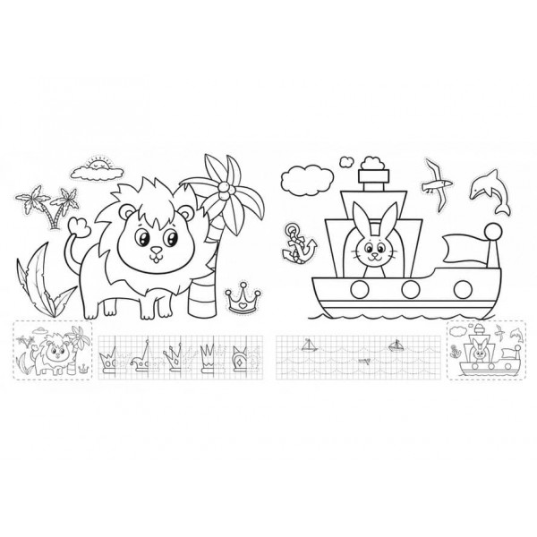 Чудо-розмальовки. 33 наліпки. Веселі прописи. Розвиваючі завдання. Летюча мишка (російською мовою)