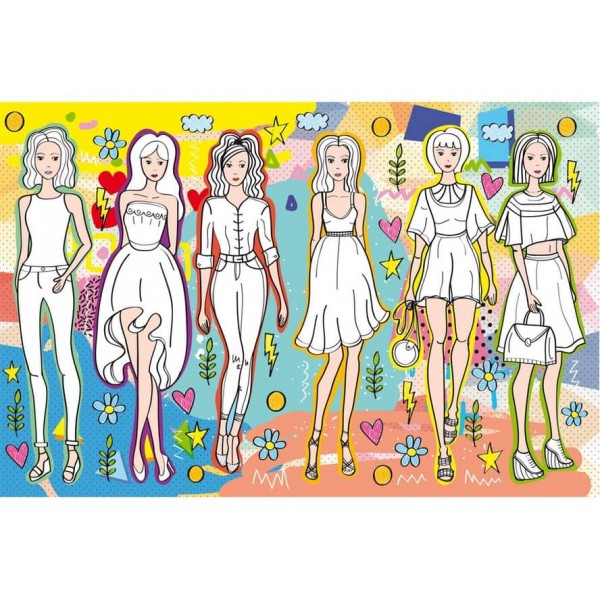 Книжка для малювання, творчості та моди для класних сучасних дівчат (українською мовою)