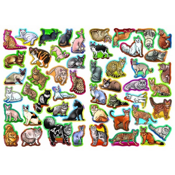 Велика книга. Розвиваючі наклейки. Розумні завдання. Кішки (російською мовою)