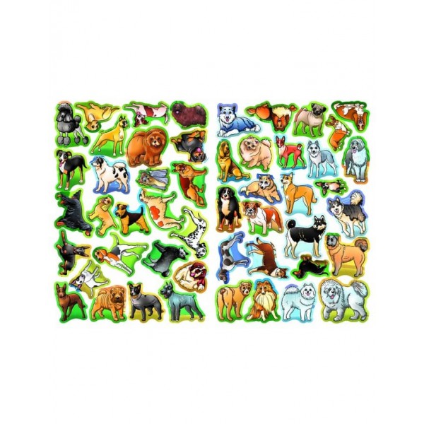 Велика книга. Розвиваючі наклейки. Розумні завдання. Собаки (російською мовою)