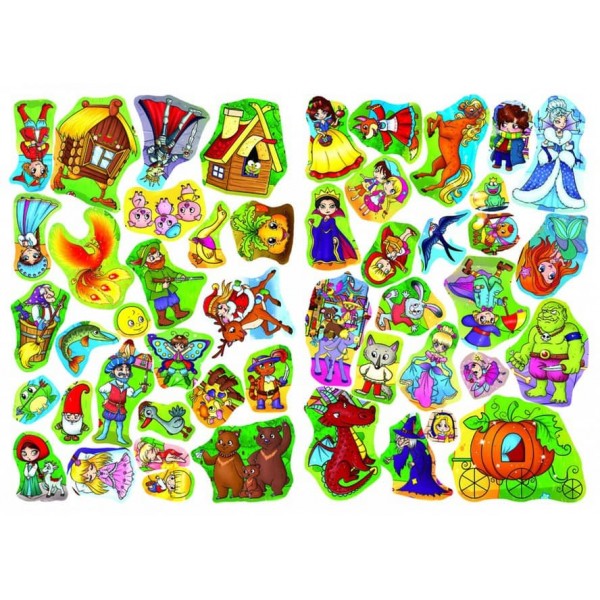 Велика книжка. Розвиваючі наліпки. Розумнi завдання. Герої казок (українською мовою)