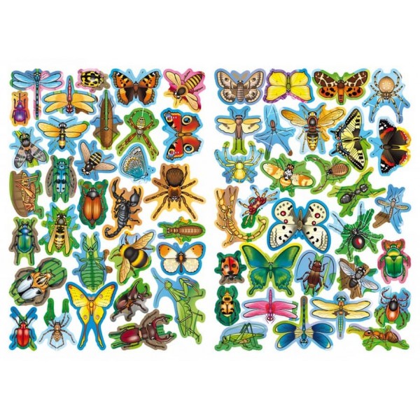 Велика книжка. Розвивальні наліпки. Розумнi завдання. Комахи та павукоподібні (українською мовою)