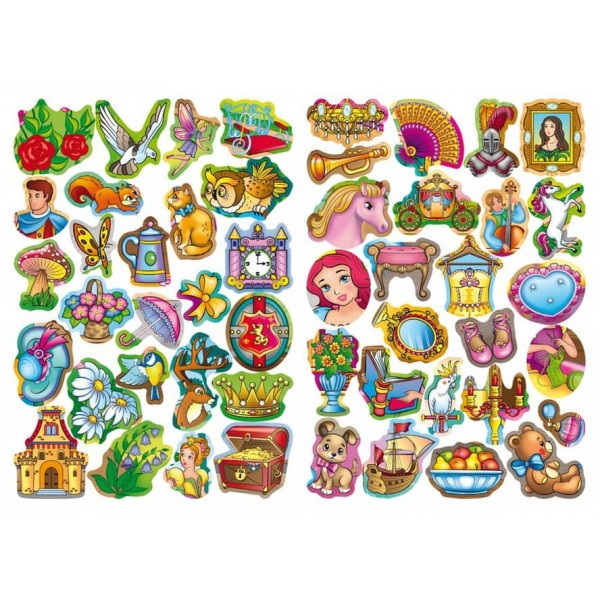 Велика книжка. Розвивальні наліпки. Розумнi завдання. Принцеси (українською мовою)