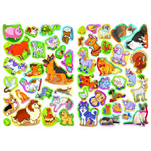 Велика книжка. Розвиваючі наліпки. Корисні завдання. Свійські тварини (українською мовою)