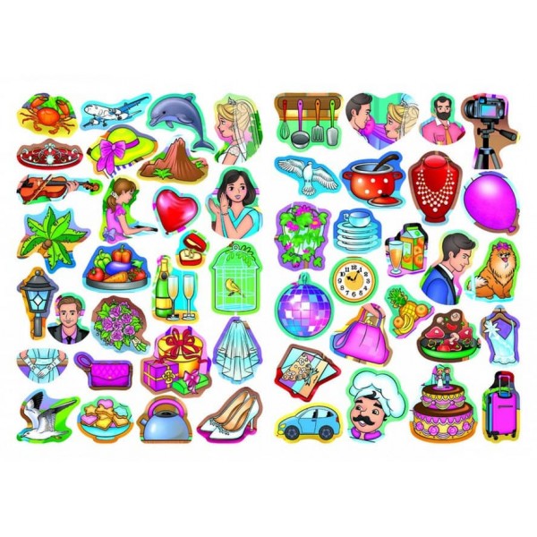 Велика книжка. Розвивальні наліпки. Розумнi завдання. Весілля (українською мовою)